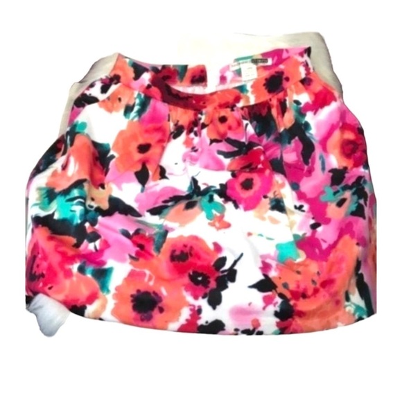 Necessary Objects Womens Pink Floral Pockets A Line Full Scuba Skirt Sz L New - Picture 5 of 6